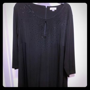 Calvin Kline keyhole beaded dress